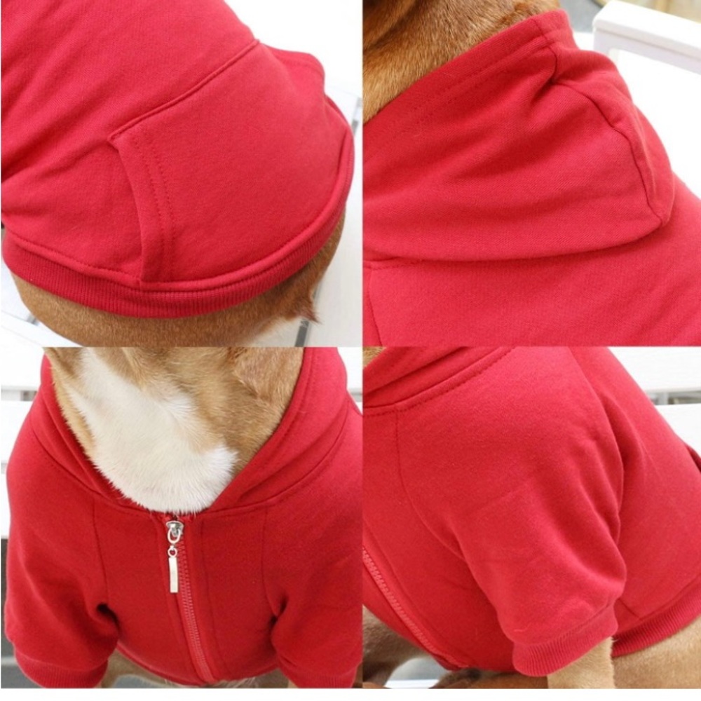 Red Hoodie for dogs - Picture 7 of 9